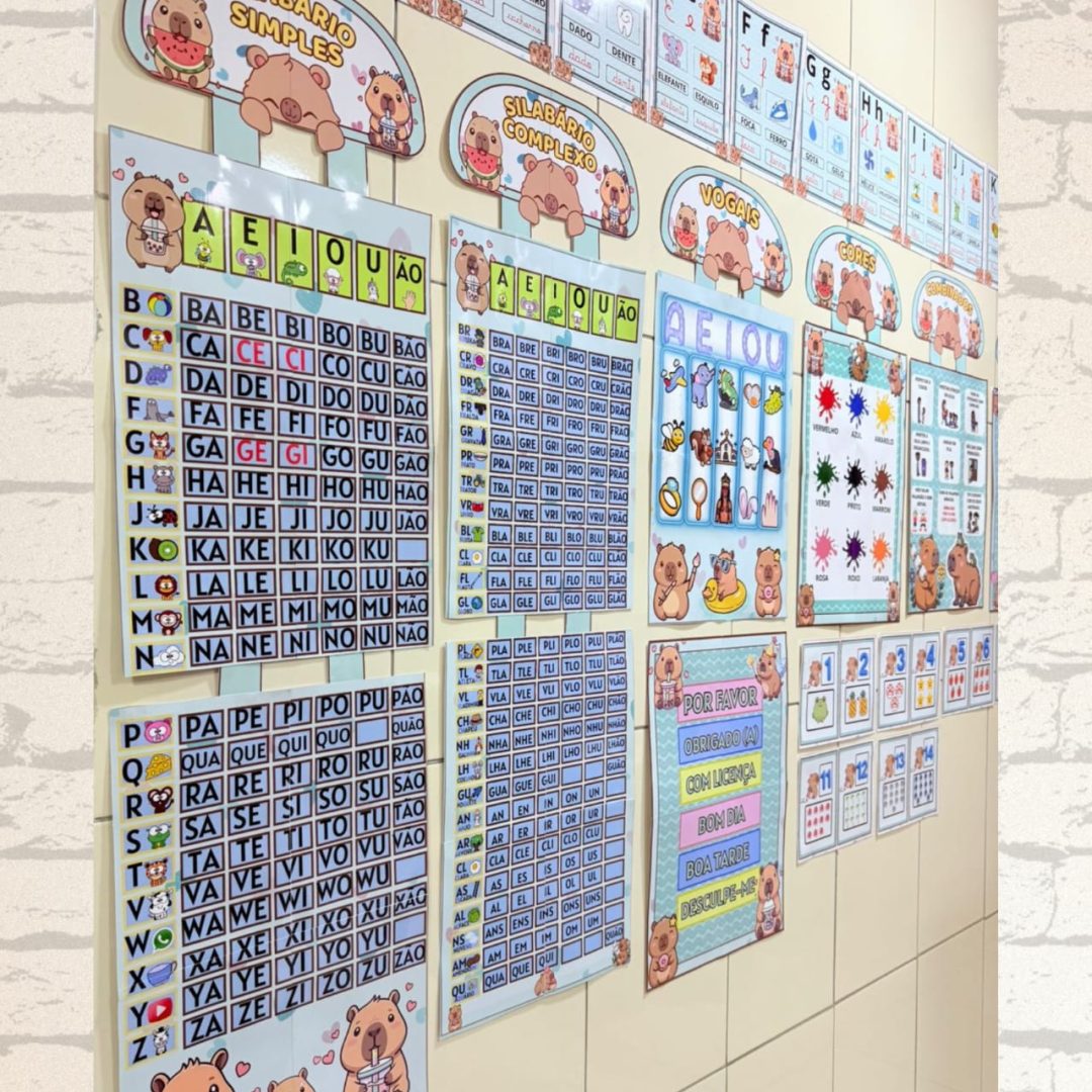 Kit para decoração de sala capivara infanil ao 5° ano