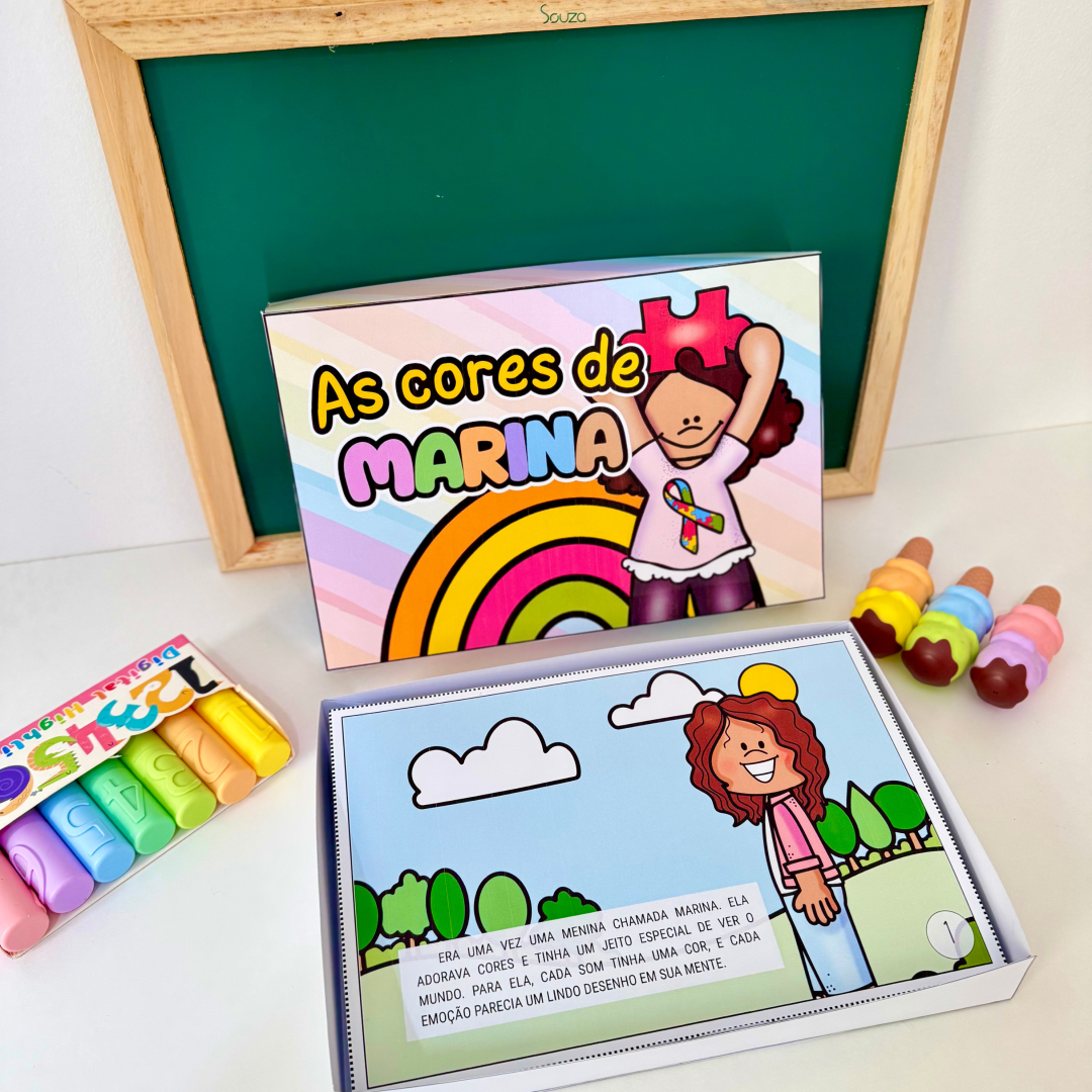 As cores de Marina- História para trabalhar a conscientização sobre o autismo